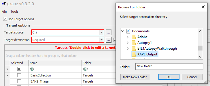 Live Acquisition: KAPE - source page 66
