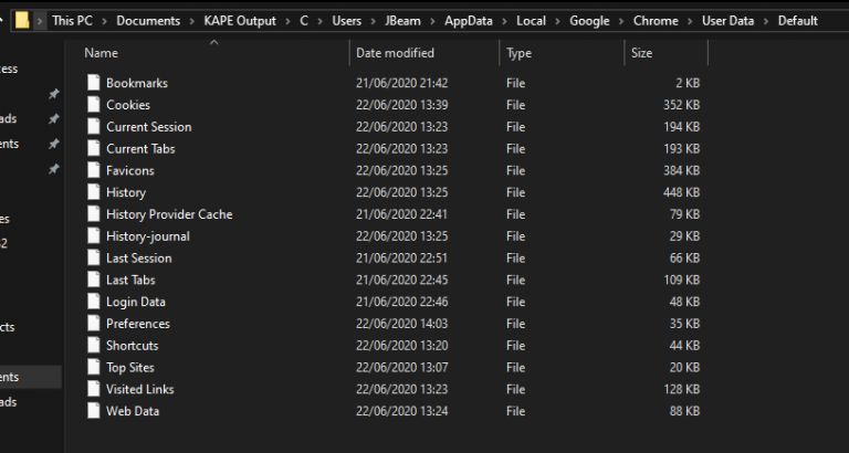 Live Acquisition: KAPE - source page 69