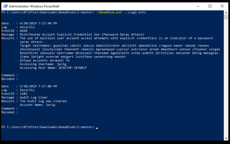 DeepBlueCLI For Event Log Analysis - source page 112