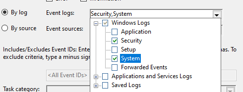 Windows Event Logs - source page 32