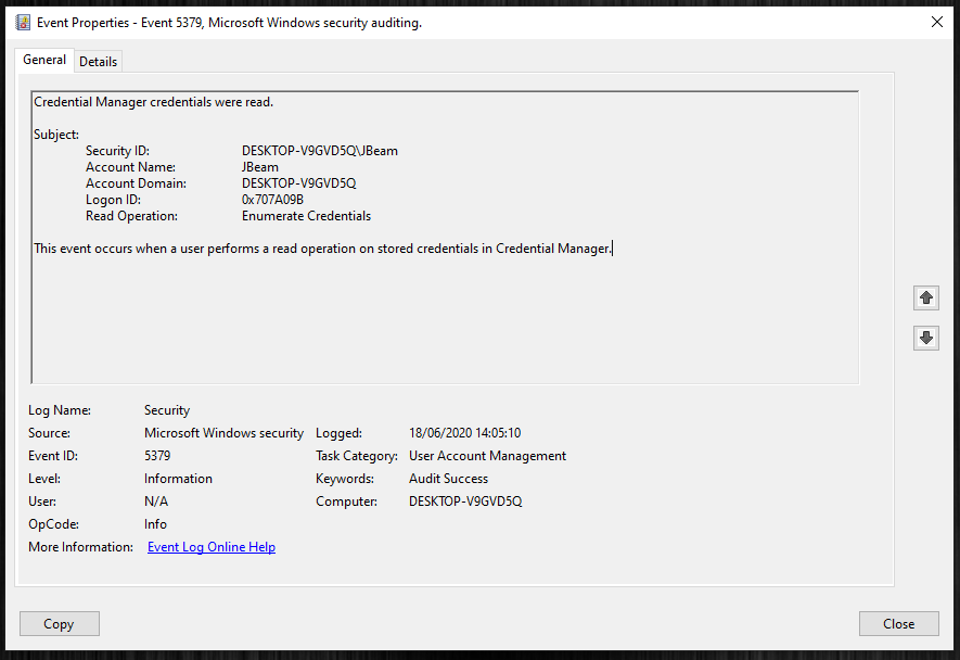 Windows Event Logs - source page 24